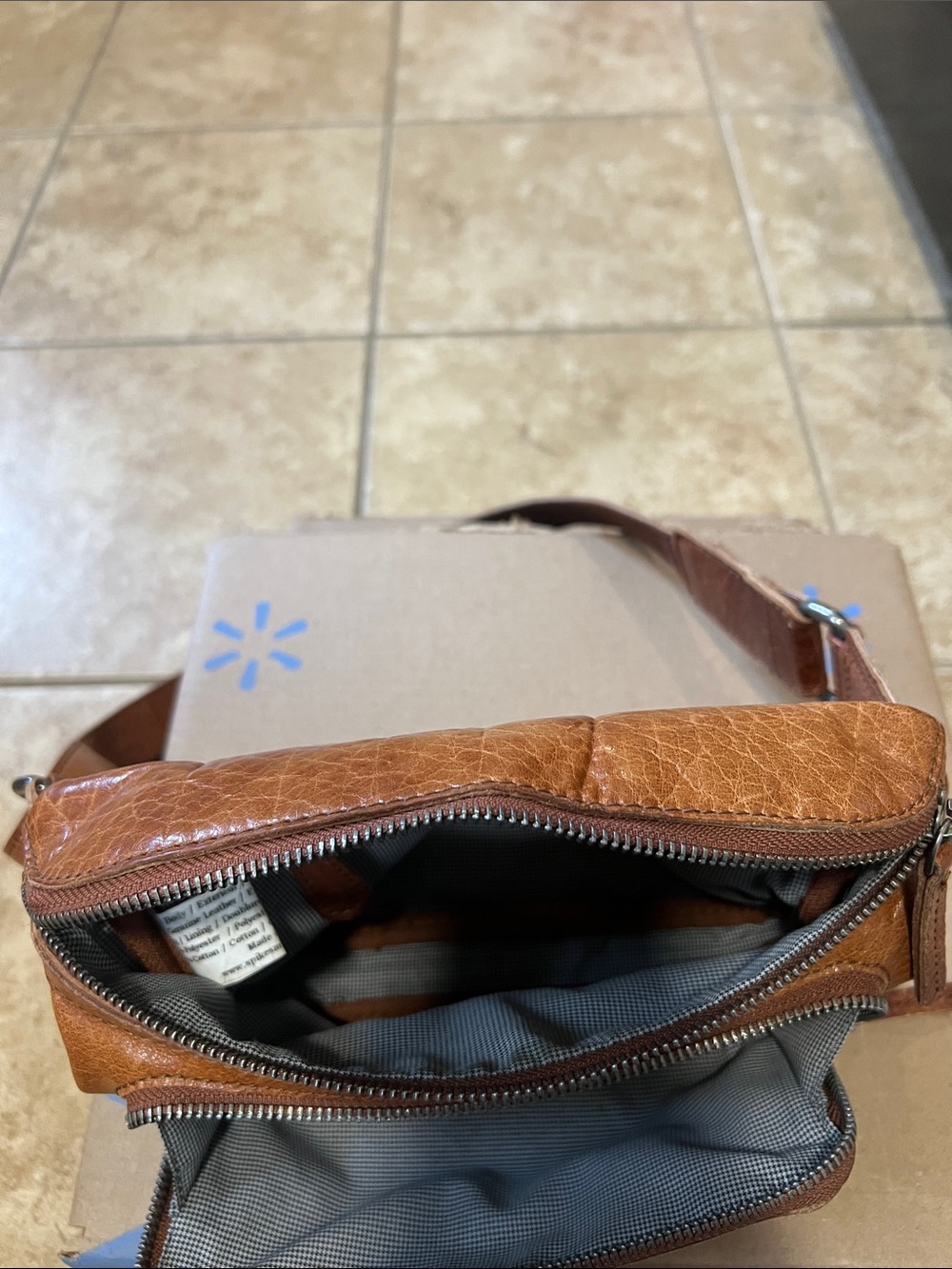 Spikes&Sparrow Brown Leather Belt Bag Men's/Unisex Crossbody Pouch - Picture 7 of 10